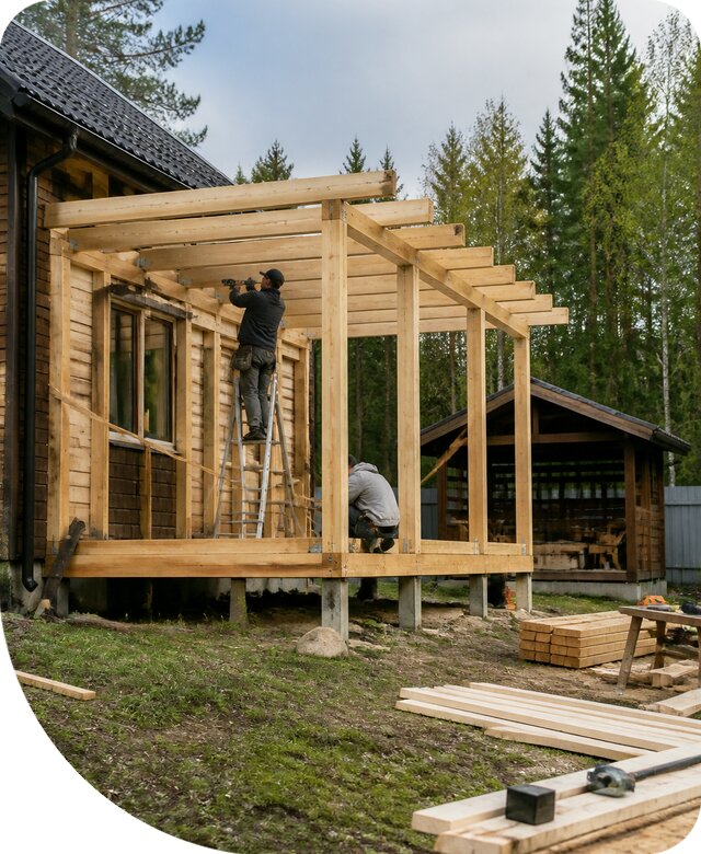 Строительство пристроек и построек на участке в Сыктывкаре