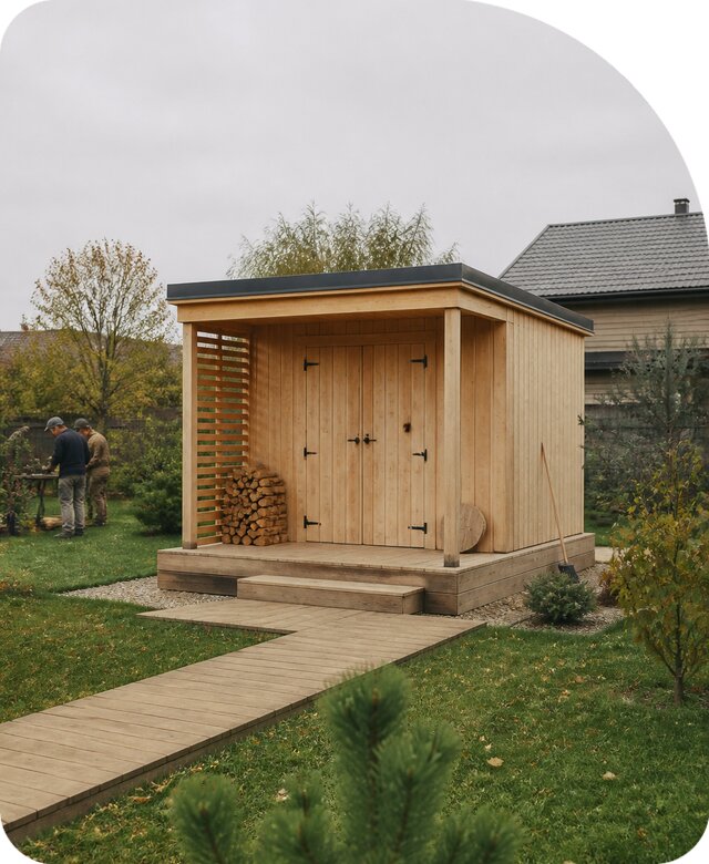 Строительство скандинавского хозблока в Сыктывкаре от 102079 р. | РадиДОМА-Скт